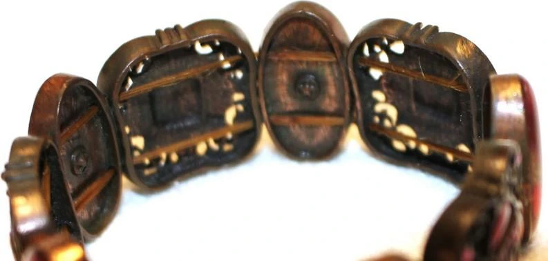 #Vintage resine bloemen armband – photo 4